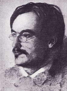 Rudolf Steiner um 1891/92, Radierung von Otto Fröhlich